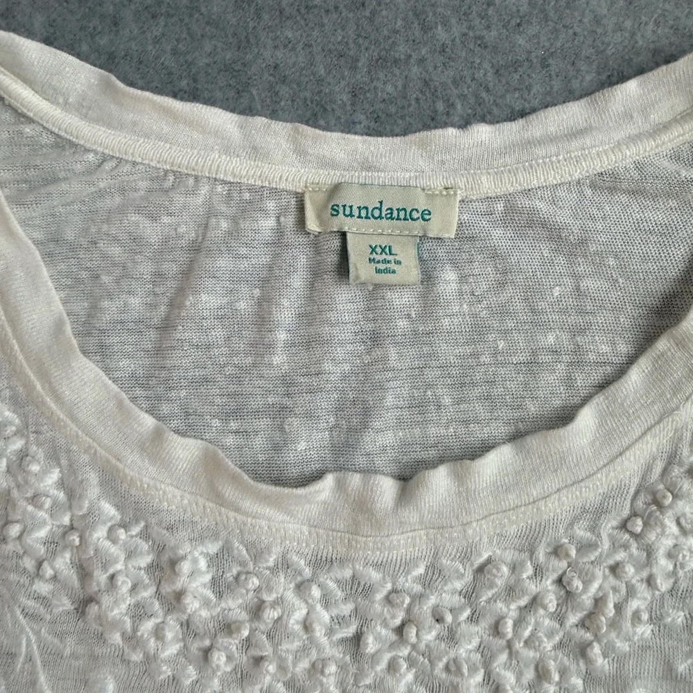 Sundance White Floral Embroidered Tank - Picture 3 of 6